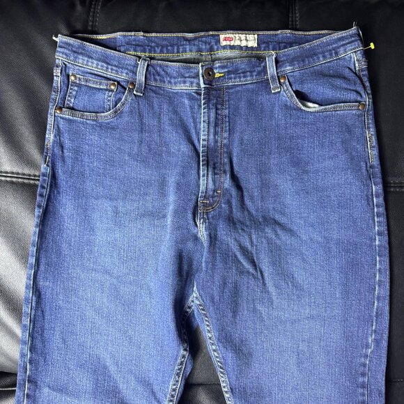 Wrangler Men's Bootcut Jeans Blue Denim Relaxed Fit Stretch 5-Pocket Size 40x32 - Picture 3 of 15